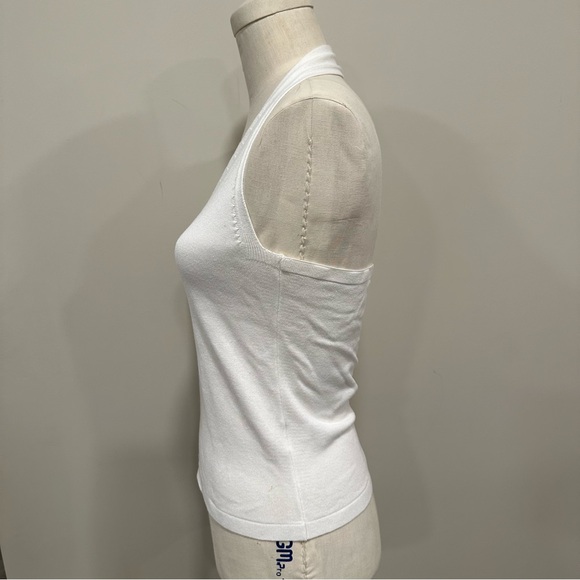 BANANA REPUBLIC Halter Top White Knit Size Small New - Picture 3 of 9